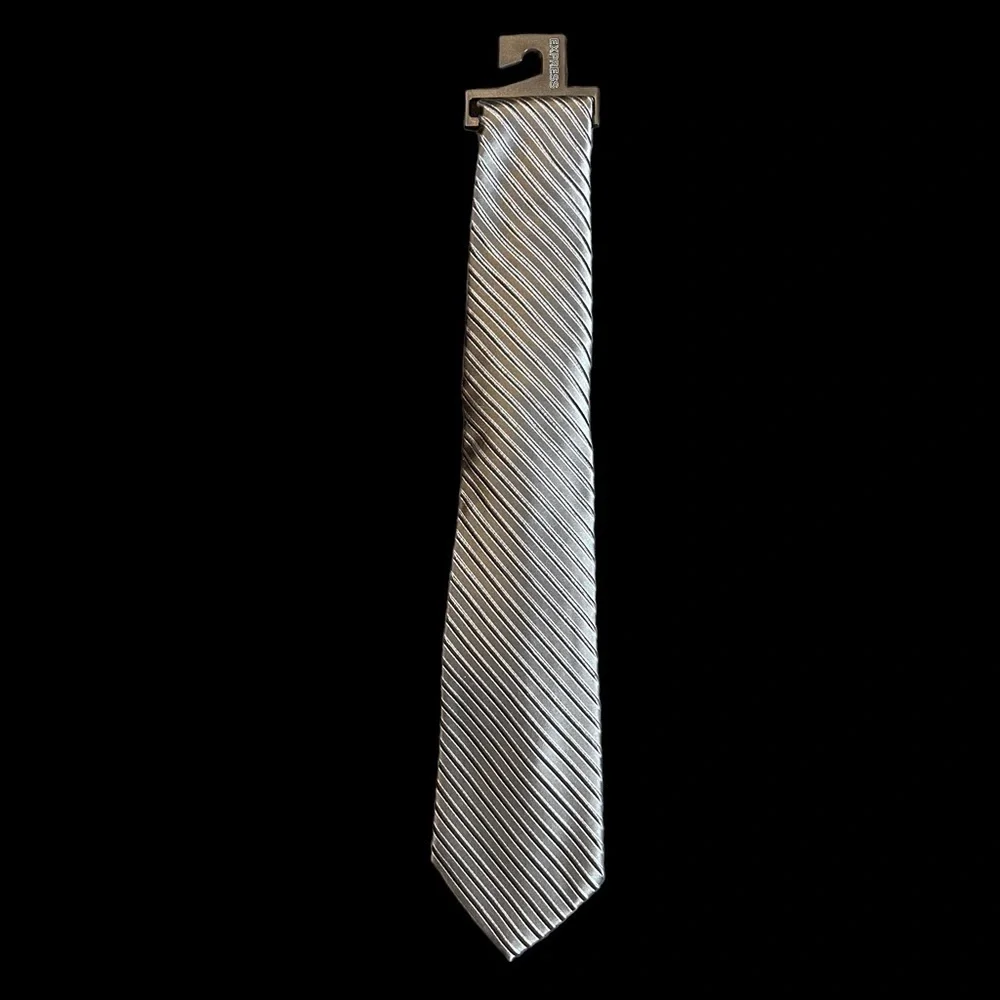 Express 100% Silk Shades of GrayTextured Tie NWT